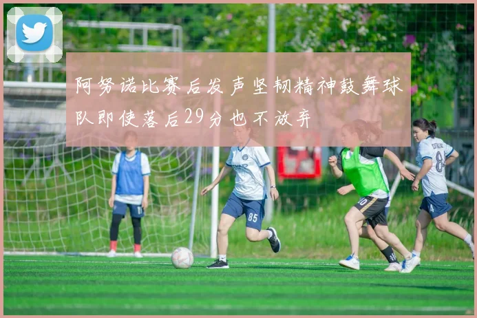 阿努诺比赛后发声坚韧精神鼓舞球队即使落后29分也不放弃